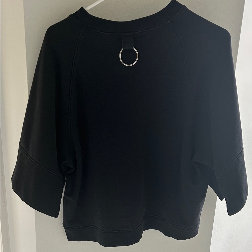 Tibi Black Sweatshirt short sleeve small - Picture 4 of 10